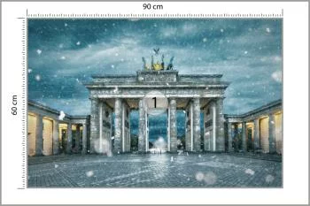 Fototapeta Brama Brandenburska Zimą - obrazek 3