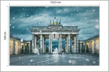 Fototapeta Brama Brandenburska Zimą - obrazek 3