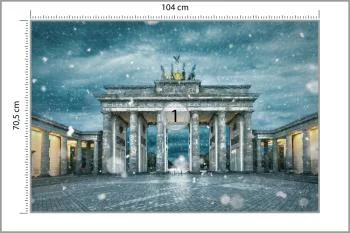 Fototapeta Brama Brandenburska Zimą - obrazek 3