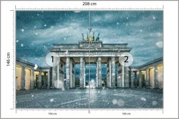 Fototapeta Brama Brandenburska Zimą - obrazek 3