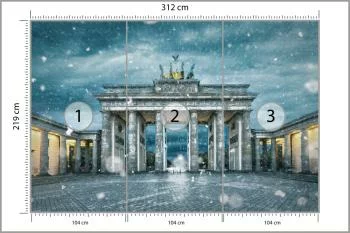 Fototapeta Brama Brandenburska Zimą - obrazek 3
