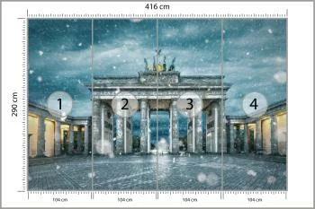 Fototapeta Brama Brandenburska Zimą - obrazek 3