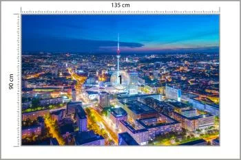 Fototapeta Berlin Z Lotu Ptaka Nocą - obrazek 3
