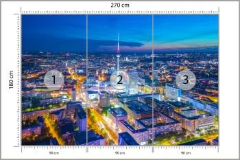 Fototapeta Berlin Z Lotu Ptaka Nocą - obrazek 3