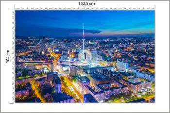 Fototapeta Berlin Z Lotu Ptaka Nocą - obrazek 3