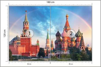 Fototapeta Tęcza Nad Kremlem W Moskwie - obrazek 3