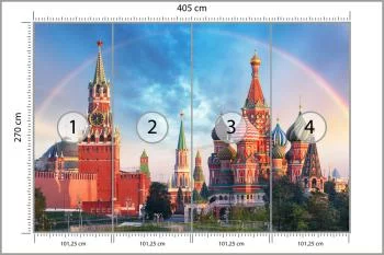Fototapeta Tęcza Nad Kremlem W Moskwie - obrazek 3