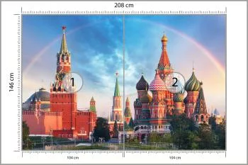 Fototapeta Tęcza Nad Kremlem W Moskwie - obrazek 3