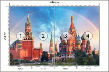 Fototapeta Tęcza Nad Kremlem W Moskwie - obrazek 3