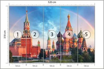 Fototapeta Tęcza Nad Kremlem W Moskwie - obrazek 3