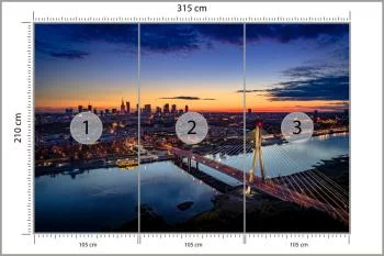 Fototapeta - Warszawa z lotu ptaka - obrazek 3