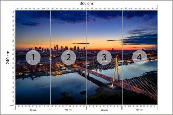 Fototapeta - Warszawa z lotu ptaka - obrazek 3