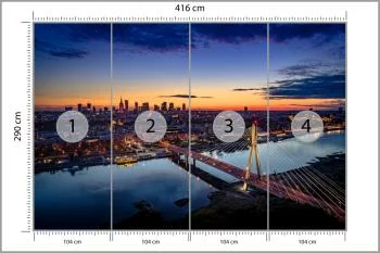 Fototapeta - Warszawa z lotu ptaka - obrazek 3