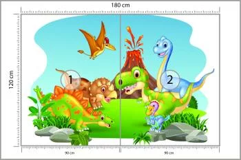 Fototapeta Wesołe Dinozaury - obrazek 3