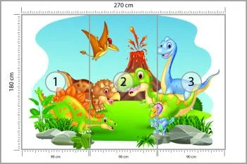 Fototapeta Wesołe Dinozaury - obrazek 3