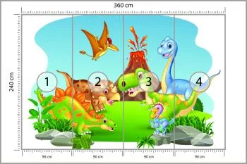 Fototapeta Wesołe Dinozaury - obrazek 3