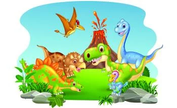 Fototapeta Wesołe Dinozaury - obrazek 2