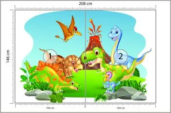 Fototapeta Wesołe Dinozaury - obrazek 3