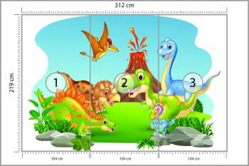 Fototapeta Wesołe Dinozaury - obrazek 3