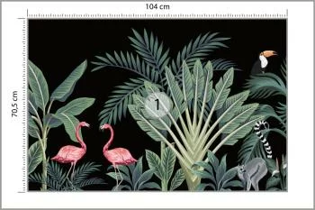 Fototapeta Egzotyczne Zwierzęta Wśród Palm - obrazek 3