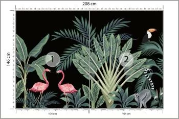 Fototapeta Egzotyczne Zwierzęta Wśród Palm - obrazek 3
