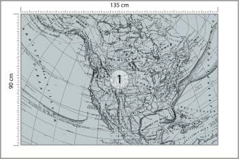 Fototapeta Stara Mapa Ameryki Północnej - Styl Historyczny - obrazek 3