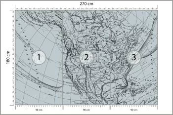 Fototapeta Stara Mapa Ameryki Północnej - Styl Historyczny - obrazek 3