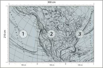 Fototapeta Stara Mapa Ameryki Północnej - Styl Historyczny - obrazek 3