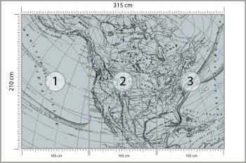 Fototapeta Stara Mapa Ameryki Północnej - Styl Historyczny - obrazek 3