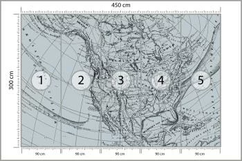Fototapeta Stara Mapa Ameryki Północnej - Styl Historyczny - obrazek 3