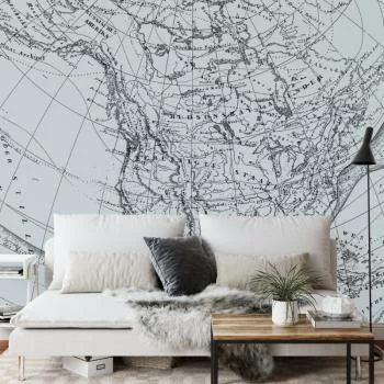 Fototapeta Stara Mapa Ameryki Północnej - Styl Historyczny
