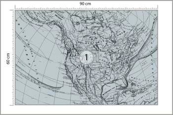 Fototapeta Stara Mapa Ameryki Północnej - Styl Historyczny - obrazek 3