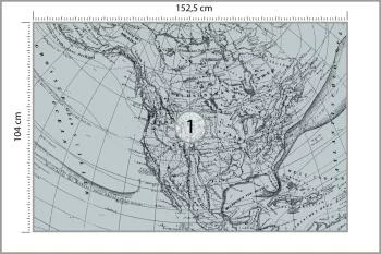 Fototapeta Stara Mapa Ameryki Północnej - Styl Historyczny - obrazek 3