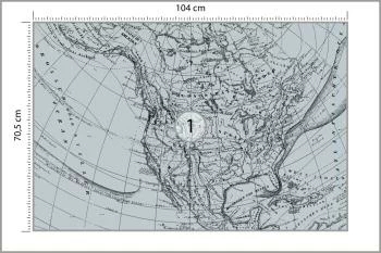 Fototapeta Stara Mapa Ameryki Północnej - Styl Historyczny - obrazek 3