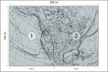 Fototapeta Stara Mapa Ameryki Północnej - Styl Historyczny - obrazek 3