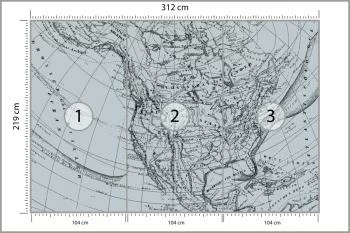 Fototapeta Stara Mapa Ameryki Północnej - Styl Historyczny - obrazek 3