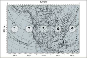 Fototapeta Stara Mapa Ameryki Północnej - Styl Historyczny - obrazek 3