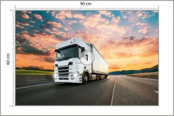 Fototapeta Ciężarówka Na Tle Pięknego Nieba - obrazek 3