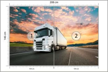 Fototapeta Ciężarówka Na Tle Pięknego Nieba - obrazek 3