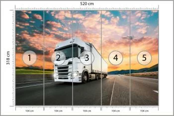 Fototapeta Ciężarówka Na Tle Pięknego Nieba - obrazek 3