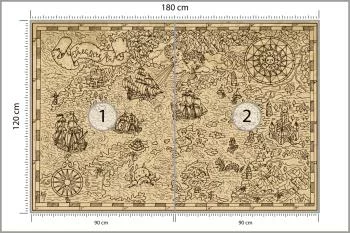 Fototapeta Mapa Skarbów - Styl Piracki - obrazek 3