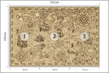Fototapeta Mapa Skarbów - Styl Piracki - obrazek 3