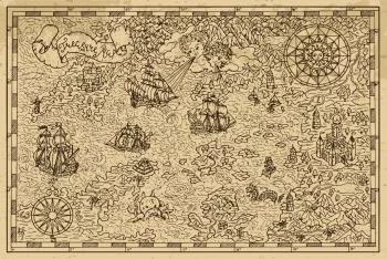 Fototapeta Mapa Skarbów - Styl Piracki - obrazek 2