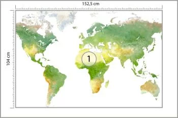 Fototapeta Mapa Świata - Akwarelowa Ziemia - obrazek 3