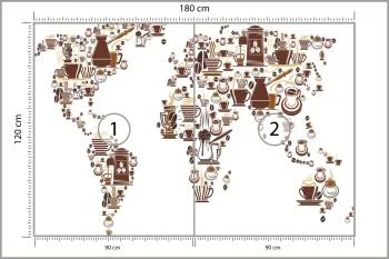 Fototapeta Kawowa Mapa Świata - obrazek 3