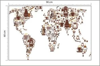 Fototapeta Kawowa Mapa Świata - obrazek 3