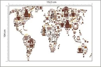 Fototapeta Kawowa Mapa Świata - obrazek 3