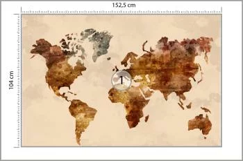 Fototapeta Mapa Świata - Styl Vintage Akwarela - obrazek 3