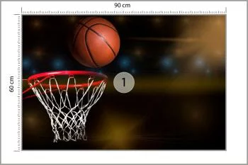 Fototapeta Piłka W Koszu - obrazek 3