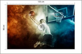 Fototapeta Koszykarz Robiący Wsad - obrazek 3